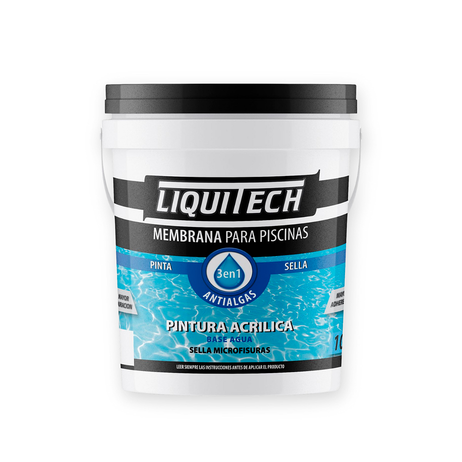 Pintura Membrana para Piscinas 10 Litros. Liquitech   1