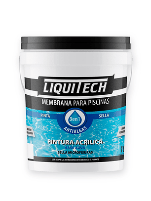 Pintura Membrana para Piscinas 10 Litros. Liquitech  