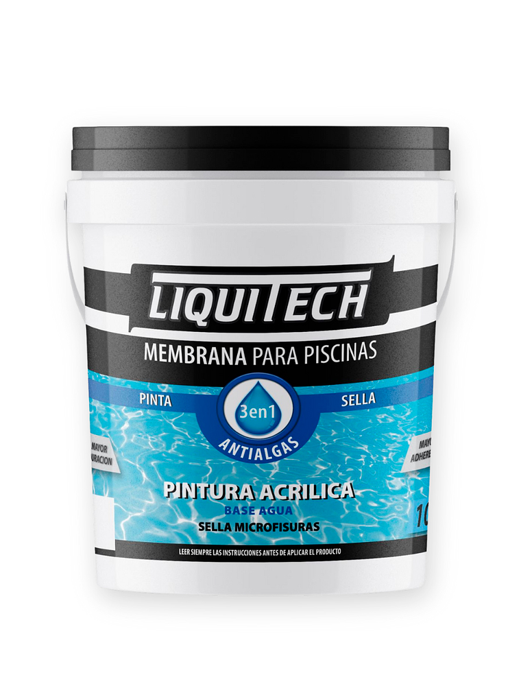 Pintura Membrana para Piscinas 10 Litros. Liquitech   1