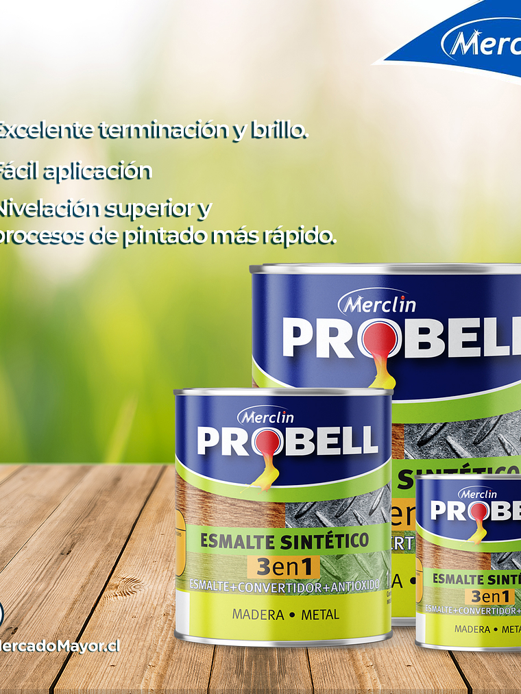 Esmalte sintético 3 en 1 Probell 4 Lts.  6