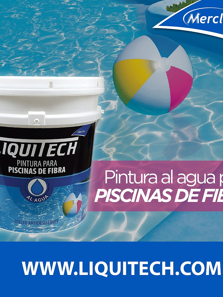 Pintura para piscinas de fibra Liquitech 10 Lt 5