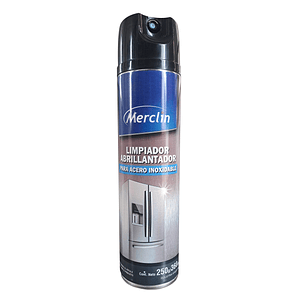 Limpiador abrillantador para acero inoxidable aerosol 360ml / Merclin