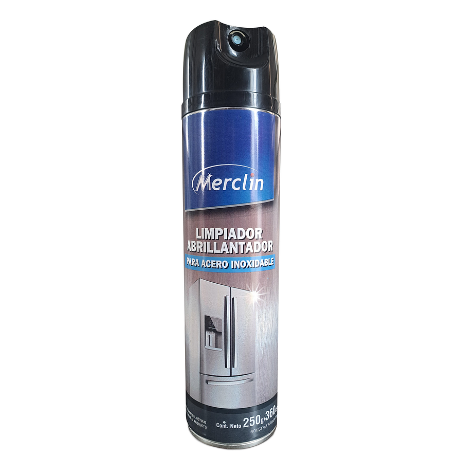 Limpiador abrillantador para acero inoxidable aerosol 360ml / Merclin 1
