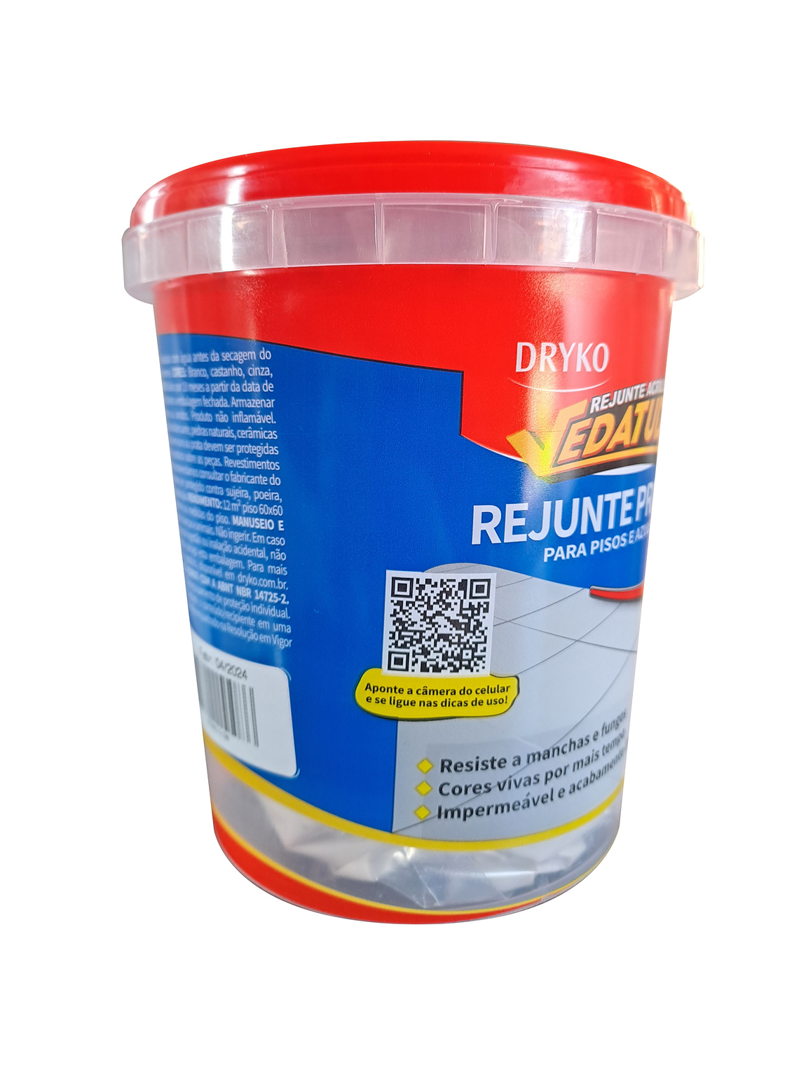 Rejunte acrílico Dryko Vedatudo para áreas internas e externas 1kg./ Blanco 2