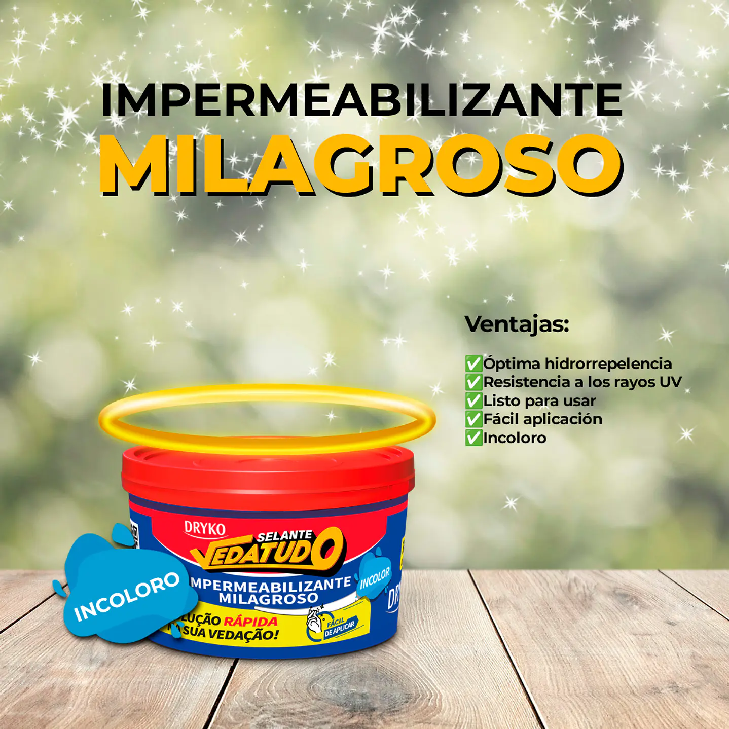 Impermeabilizante de Alto Rendimiento de base acrílica Milagroso 300 gr. 5
