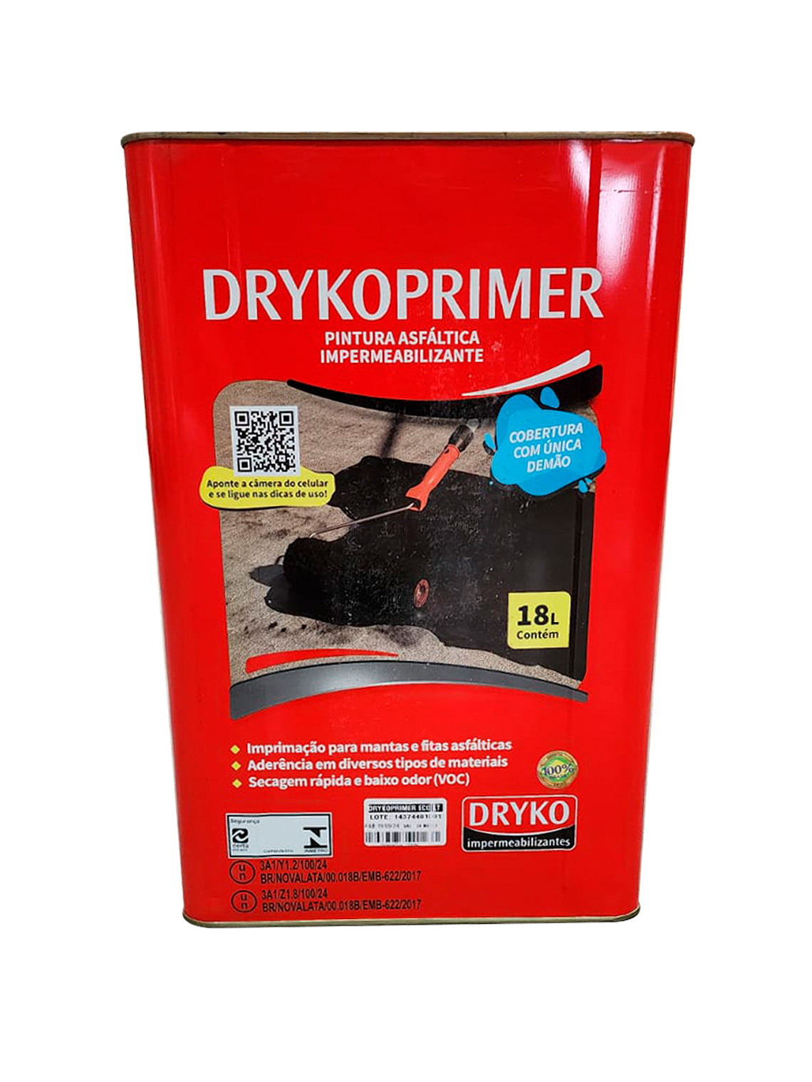 Emulsión asfáltica Dryko Primer ACQUA 18 Lts  1