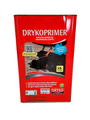 Emulsión asfáltica Dryko Primer ACQUA 18 Lts 