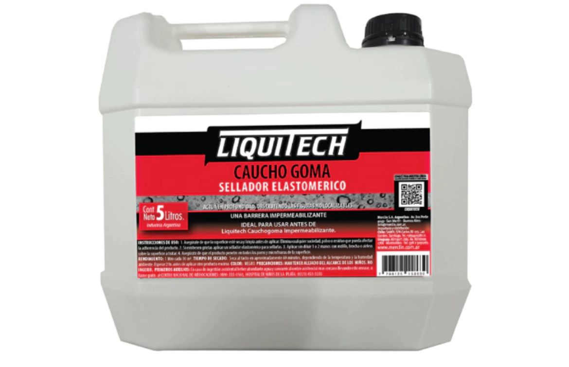 Sellador Elastomerico Cauchogoma Impermeabilizante Cauchogoma x 5Lt Negro