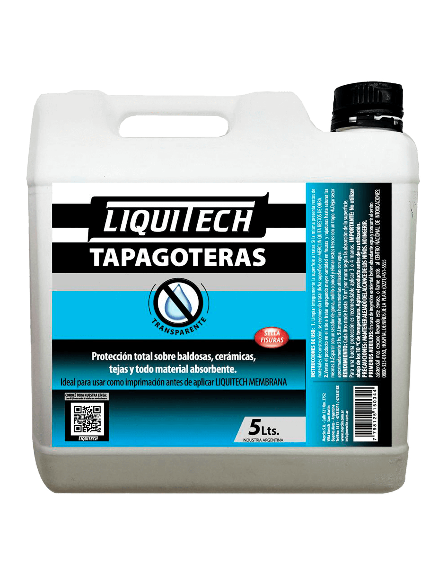 LIQUITECH TAPAGOTERAS TRANSPARENTE 5 L
