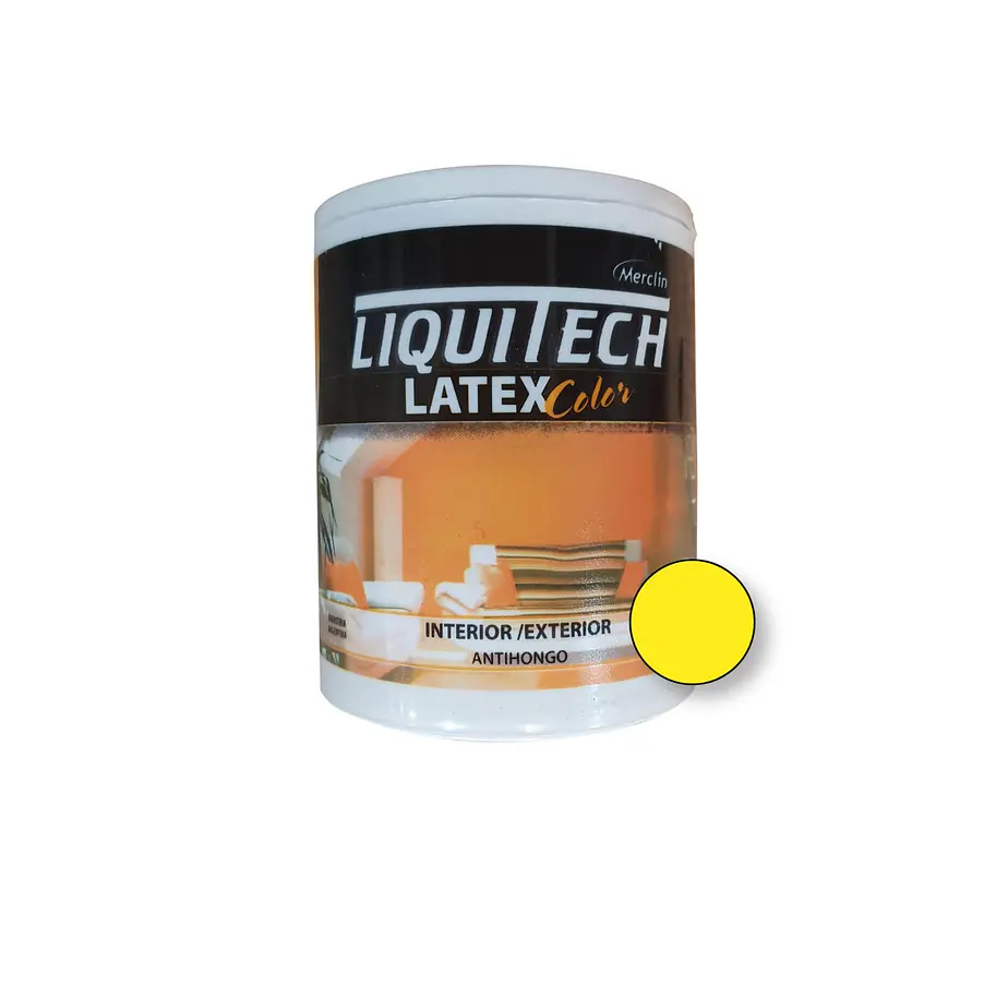 Latex Al Agua Color Interior - Exterior Antihongos Liquitech 1 Litro. Mate  11