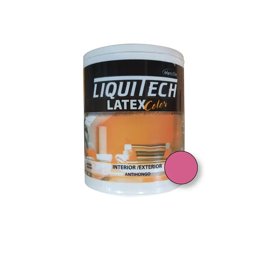 Latex Al Agua Color Interior - Exterior Antihongos Liquitech 1 Litro. Mate  13