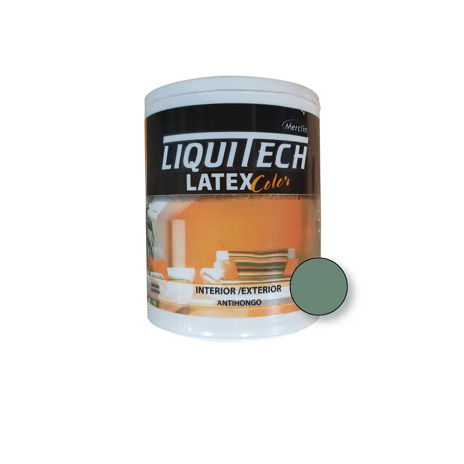 Latex Al Agua Color Interior - Exterior Antihongos Liquitech 1 Litro. Mate  16