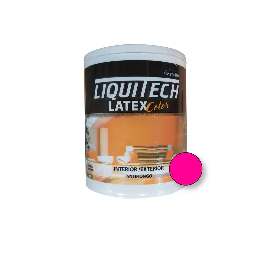 Latex Al Agua Color Interior - Exterior Antihongos Liquitech 1 Litro. Mate  17