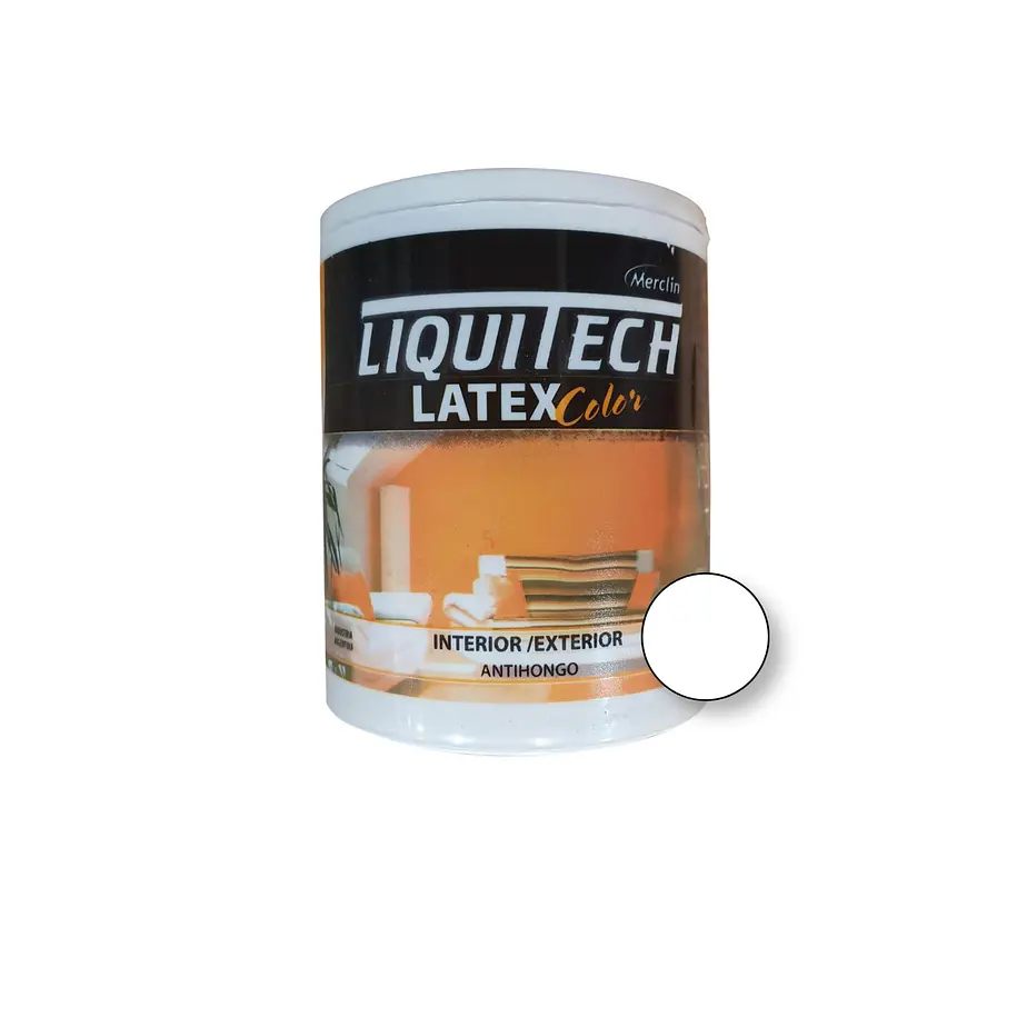 Latex Al Agua Color Interior - Exterior Antihongos Liquitech 1 Litro. Mate  18