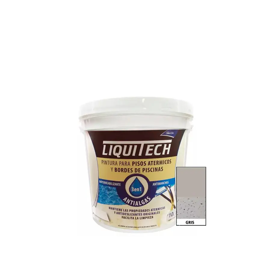 Pintura atérmica impermeabilizante pisos y bordes de piscinas 10L Liquitech 4