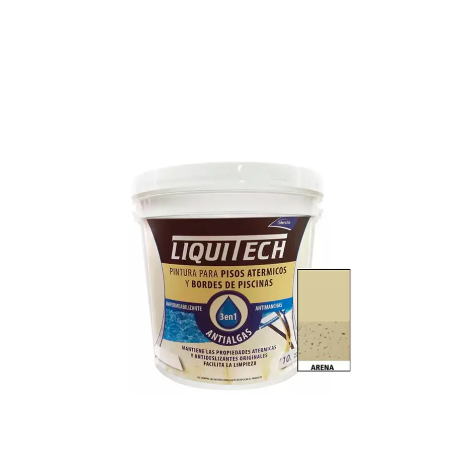 Pintura atérmica impermeabilizante pisos y bordes de piscinas 10L Liquitech 5