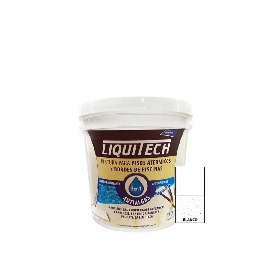 Pintura atérmica impermeabilizante pisos y bordes de piscinas 10L Liquitech 6