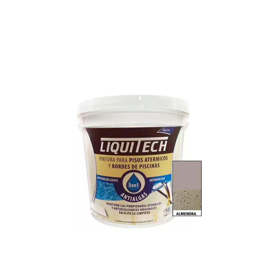 Pintura atérmica impermeabilizante pisos y bordes de piscinas 10L Liquitech 7
