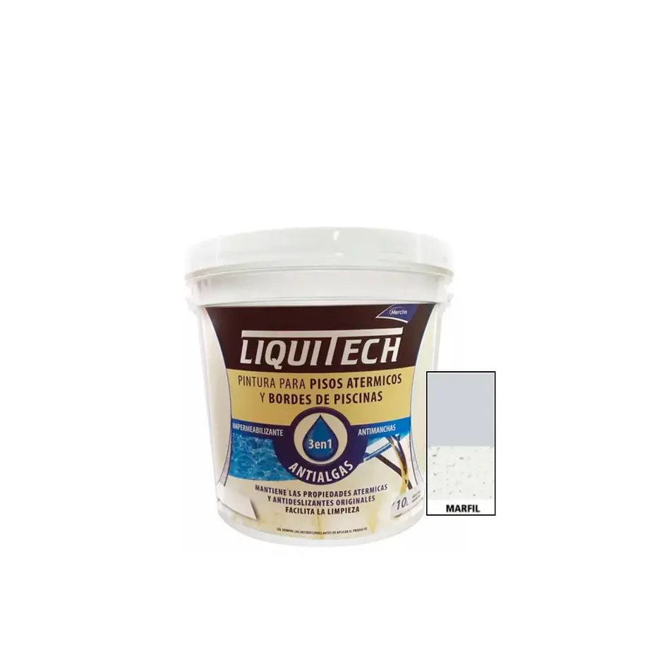 Pintura atérmica impermeabilizante pisos y bordes de piscinas 10L Liquitech 8