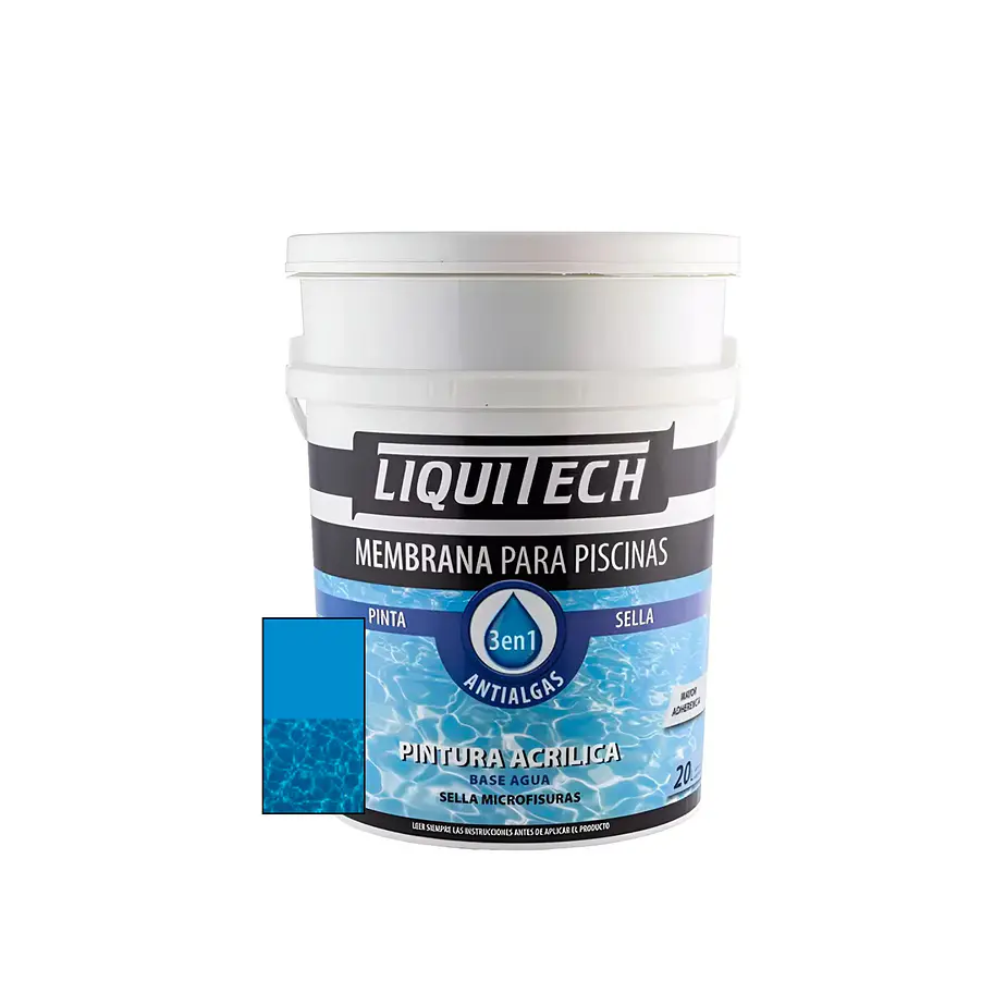 Pintura Membrana para Piscinas 20 Litros. Liquitech   10