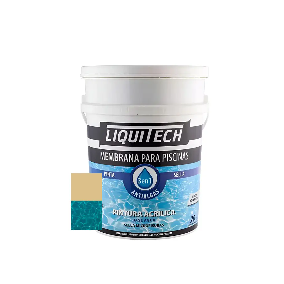 Pintura Membrana para Piscinas 20 Litros. Liquitech   12