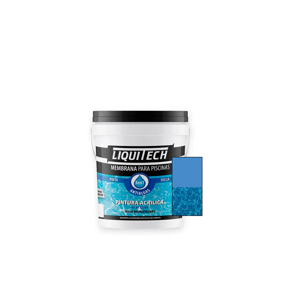Pintura Membrana para Piscina 4 Lts. Liquitech  5