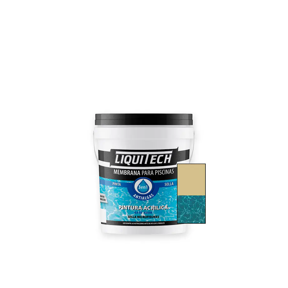 Pintura Membrana para Piscina 4 Lts. Liquitech  8