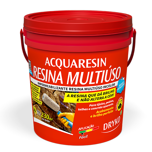 IMPERMEABILIZANTE DE RESINA MULTIÚSO INCOLORO ACQUARESIN 18 Lt - DRYKO