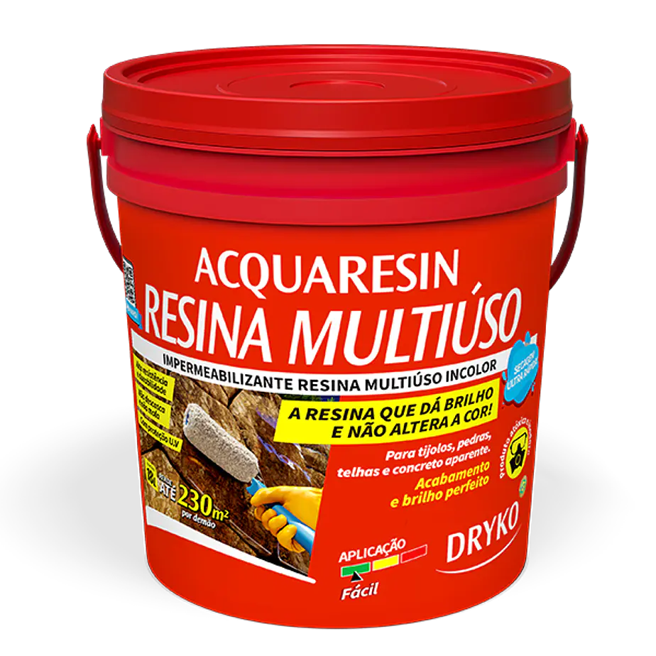 IMPERMEABILIZANTE DE RESINA MULTIÚSO INCOLORO ACQUARESIN  18 lts DRYKO  1
