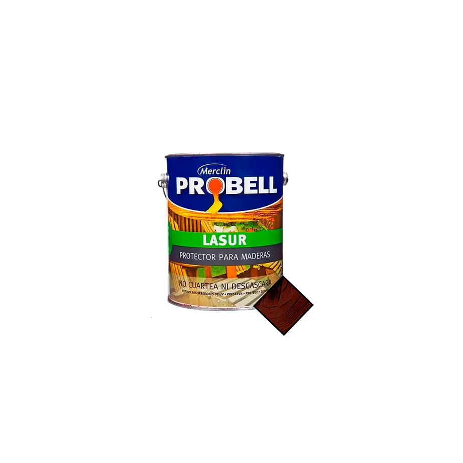 Pintura Protectora para maderas PROBELL LASUR SATINADO 1 LItro. 7