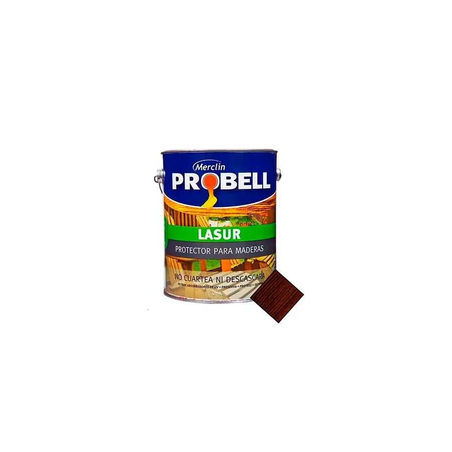 Pintura Protectora para maderas PROBELL LASUR BRILLANTE 1 Litro. 4