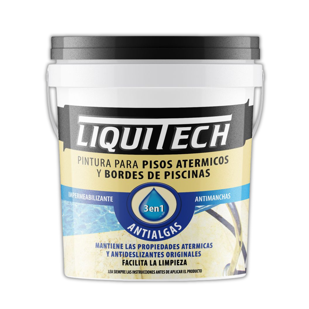 Pintura atérmica impermeabilizante pisos y bordes de piscinas 4L Liquitech