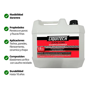 Sellador Elastomerico Cauchogoma Impermeabilizante Cauchogoma x 5Lt  Negro