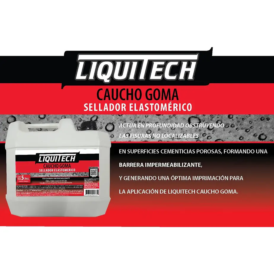 Sellador Elastomerico Cauchogoma Impermeabilizante Cauchogoma x 5Lt  Negro 3