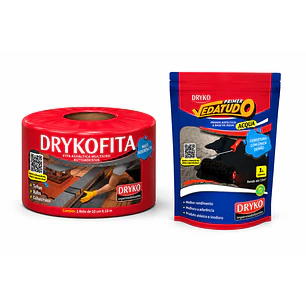 Pack Dryko Cinta Asfáltica 10cm X 10m + Primer Sellador 1 L
