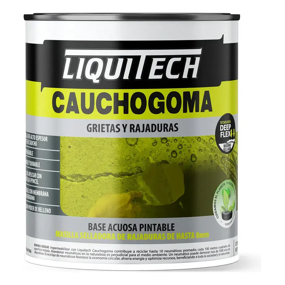 Masilla caucho goma liquitech 1kg Gris 1