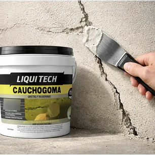 Sellador Grietas Y Fisuras Liquitech Cauchogoma 1kg Blanco