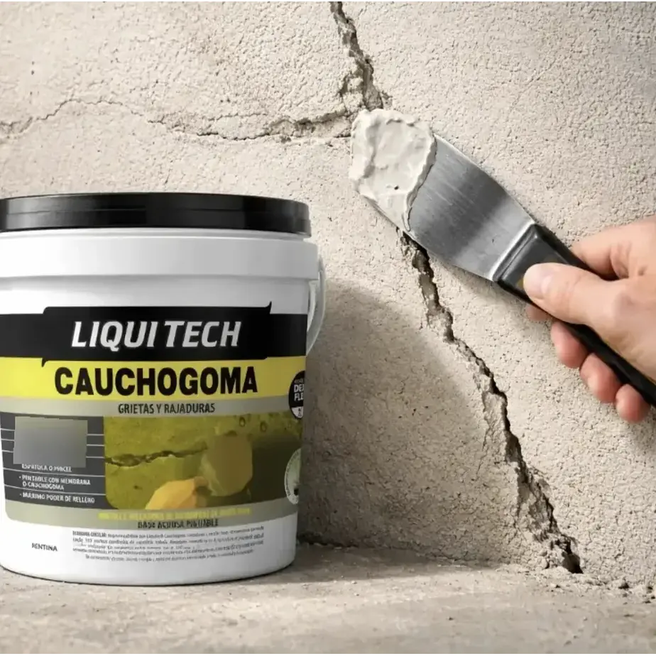 Masilla caucho goma liquitech 1kg Gris 3