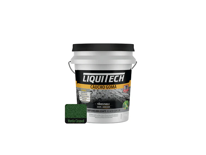 Pintura impermeabilizante sustentable y Transitable Cauchogoma Liquitech 4 Kg.   8