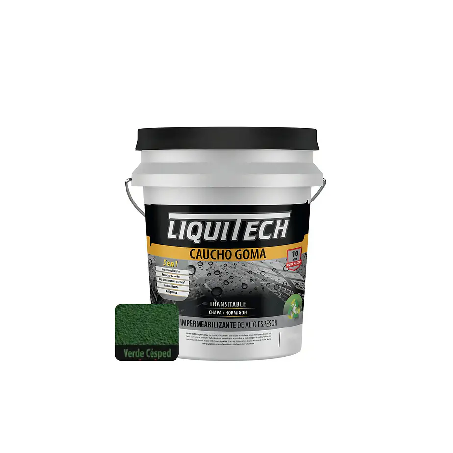 Pintura impermeabilizante sustentable y Transitable Cauchogoma Liquitech 4 Kg.   8