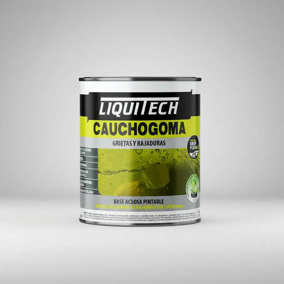 Sellador Grietas Y Fisuras Liquitech Cauchogoma 1 Kg Gris 1