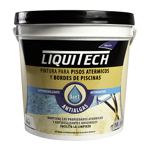 Pintura atérmica impermeabilizante pisos y bordes de piscinas 10L Liquitech