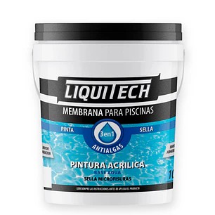 Pintura para piscinas de fibra Liquitech 10 Lt