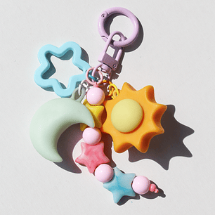 Llavero Charm Sol y Luna