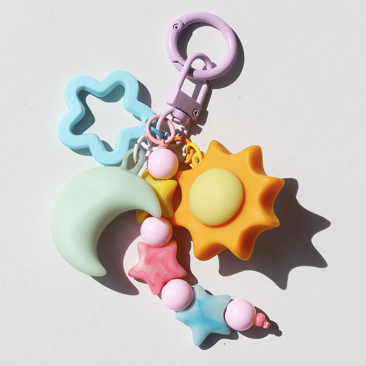 Llavero Charm Sol y Luna 1