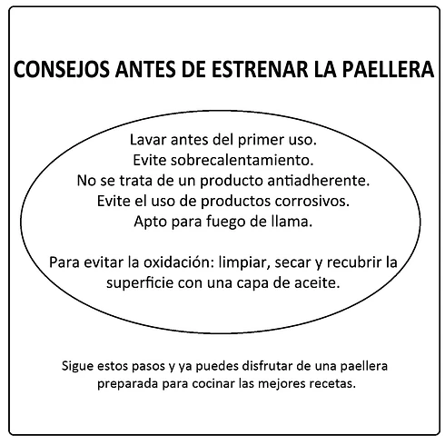 Paellera 34 Cm (6 porciones La Valenciana  5