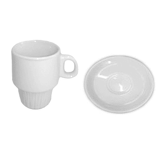 Stratus Classic Taza Cafe Con Platillo (6 Pcs)
