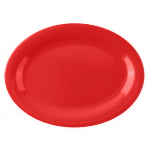 Efay Plato Melamina Ovalado 30 Cm Rojo 1