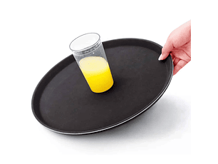 Bandeja Antideslizante Negra 40Cm Dechef