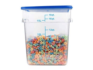 Recipiente Policarbonato 18Qt Con Tapa Dechef